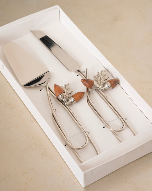 Acone Cake Lifter & Knife Set